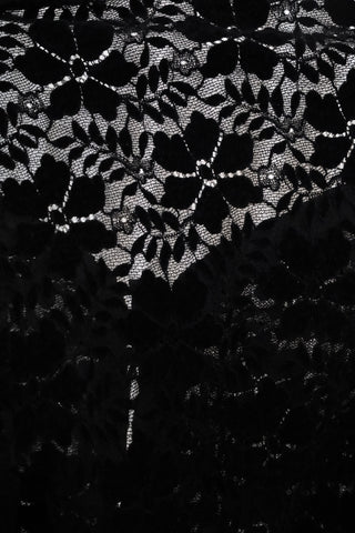 Cardigan dentelle à boucles - noir raffiné