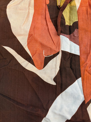 LÉGERS DÉFAUTS - Pantalons fluides imprimés - motifs bourgogne