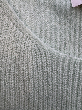 LÉGERS DÉFAUTS - Tricot en laine ÉMILY - vert menthe