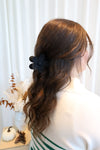 Pince à cheveux en fleurs - noir