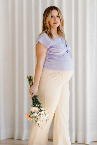 LDP - Chandail court torsadé - lilas