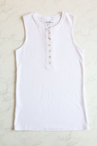 Camisole à boutons - blanc
