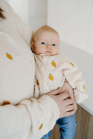 Cardigan citron - sable