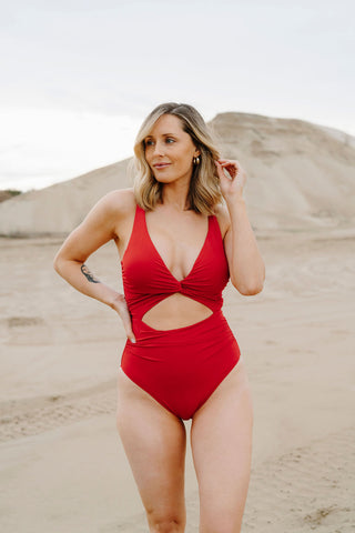 Maillot de bain une pièce - rouge cerise