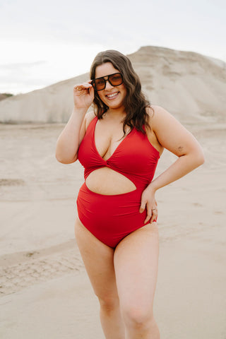 Maillot de bain une pièce - rouge cerise