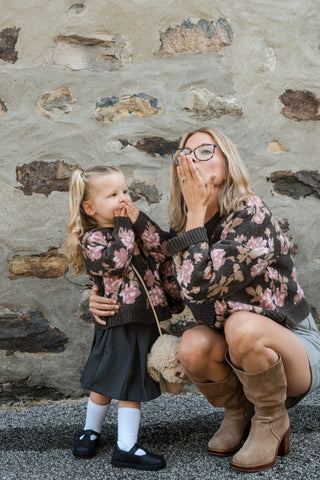 Cardigan KATHERINE - cacao fleuri