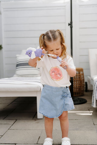 ROSE & LÉO - Mini t-shirt fruité - pamplemousse
