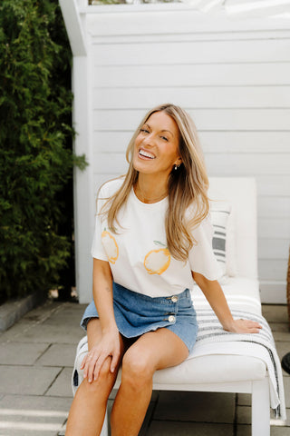 T-shirt oversize fruité - citron