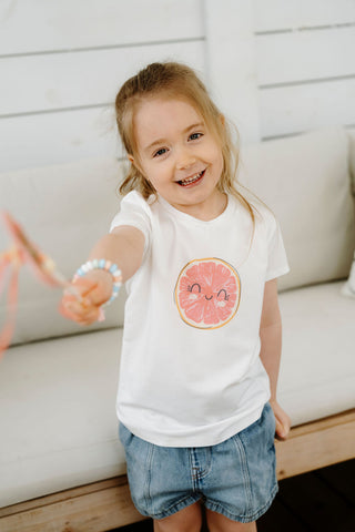 ROSE & LÉO - Mini t-shirt fruité - pamplemousse