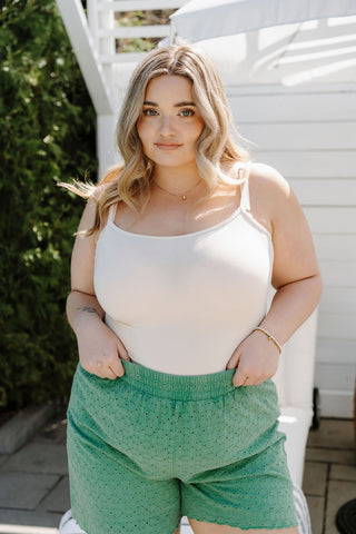 Camisole à bretelle en bambou - crème