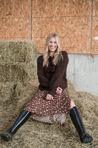 Cardigan DENISE - brun espresso