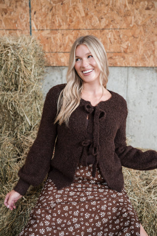 Cardigan DENISE - brun espresso
