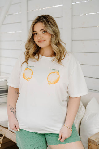 T-shirt oversize fruité - citron