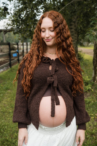 Cardigan DENISE - brun espresso