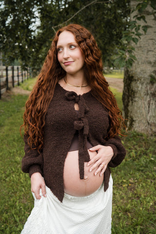 Cardigan DENISE - brun espresso