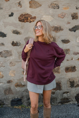 Crewneck oversize ROSE - baies sauvages