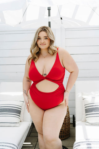 Maillot de bain une pièce - rouge cerise