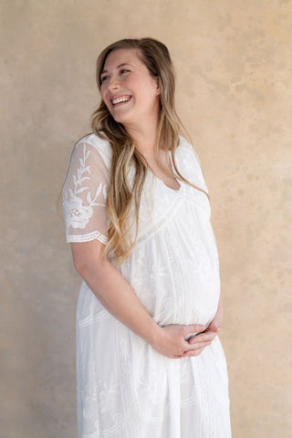 Robe AMÉLIA - dentelle blanche