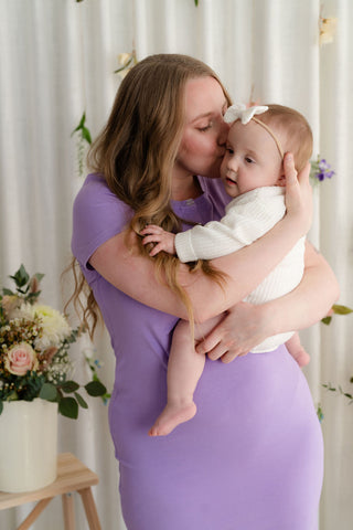 Robe INTRIGUE à boutons - lilas
