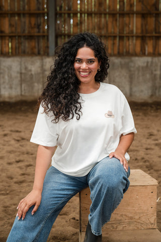 T-shirt oversize - chapeau de cowboy