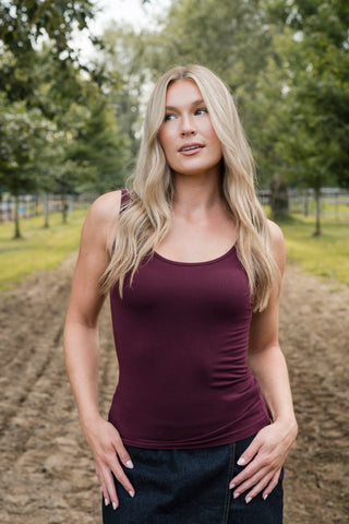 Camisole en bambou - bourgogne