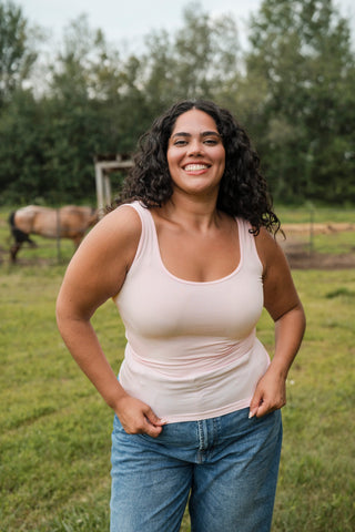 Camisole en bambou - rose bébé