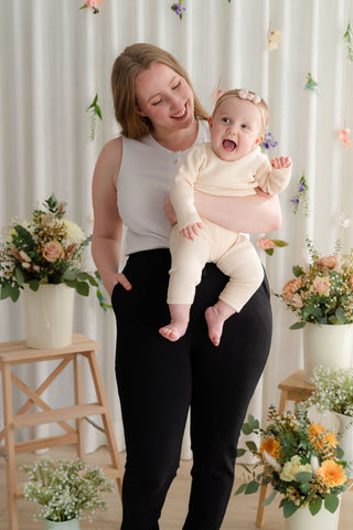 Pantalons urbains à taille élastique - noir