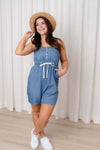 Romper en lyocell - bleu denim