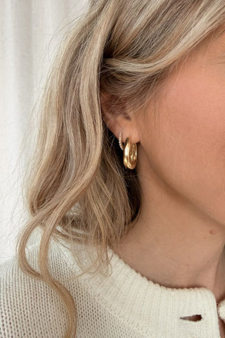 ASHER - Boucles d'oreilles ovales recyclées