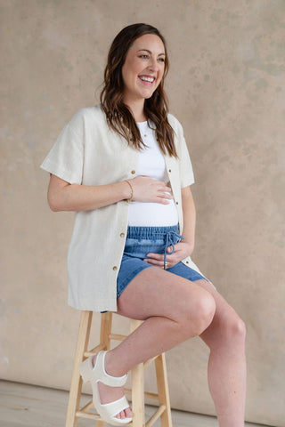 Blouse en lin - beige
