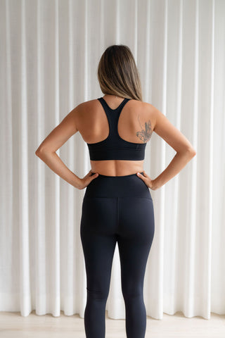 Top de yoga - noir