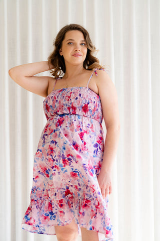 Robe TIARA - rose sauvage