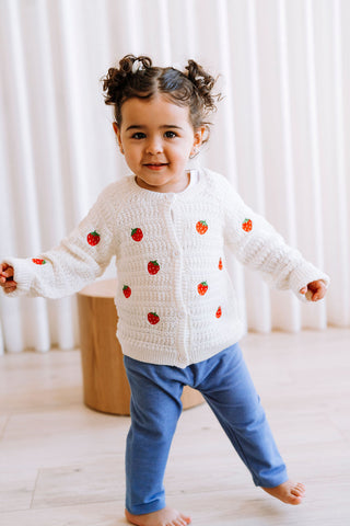 ROSE & LÉO - Cardigan fraisinette - blanc