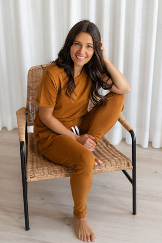 T-shirt lounge - caramel