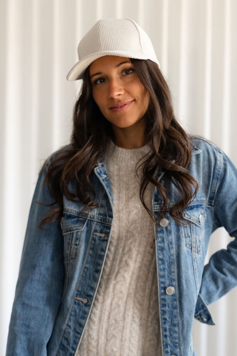 Casquette en corduroy - beige