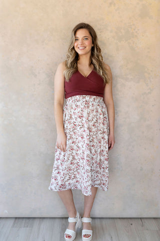 Jupe fleurie à taille élastique 2.0 - fleur blossom