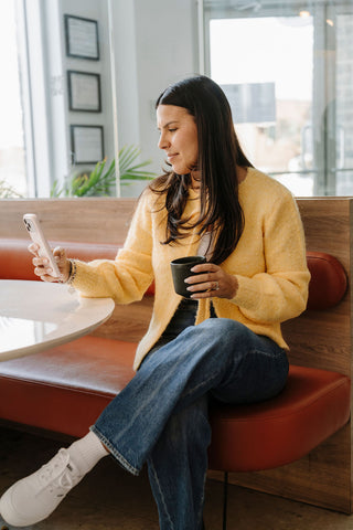 Cardigan DENISE - jaune pastel