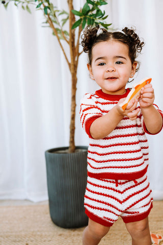 ROSE & LÉO - Petit outfit tricot - coccinelle