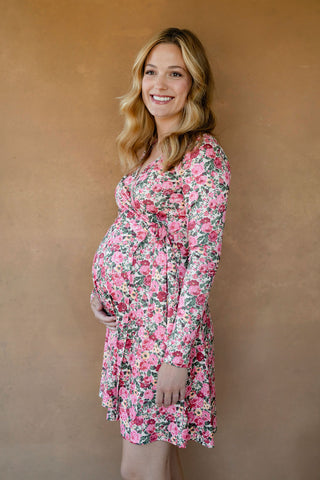 Robe ALEXANDRINE 2.0 - fleurie rose