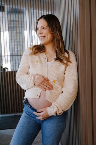 Cardigan citron - sable