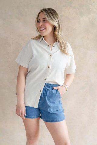 Short en denim décontracté - bleu foncé