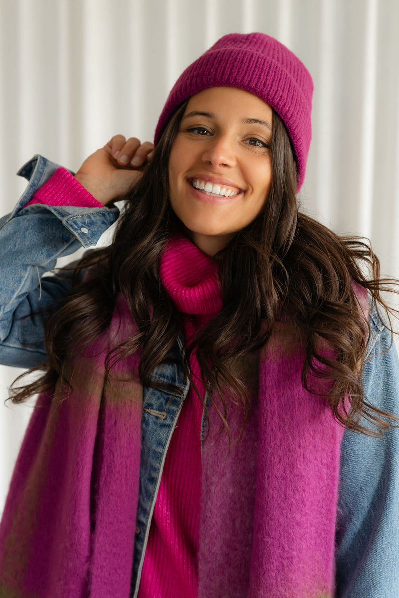 Tuque beanie - magenta