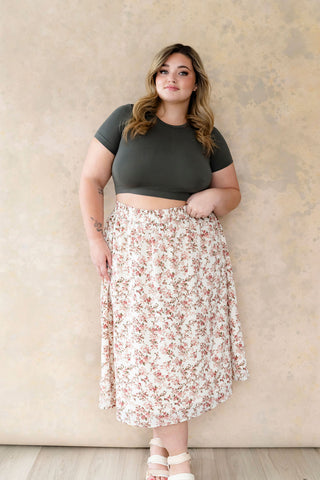 Jupe fleurie à taille élastique 2.0 - fleur blossom
