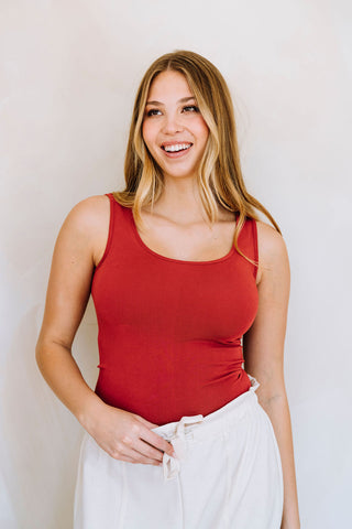 Camisole en bambou - terre cuite