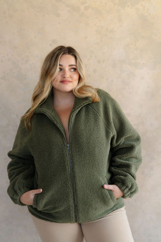 Veste TEDDY BEAR - vert forêt