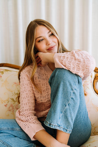 Cardigan en maille léger - brise de roses