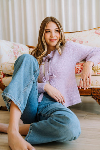 Cardigan DENISE - lilas pastel