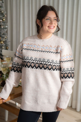 Chandail en lainage - motif hivernal