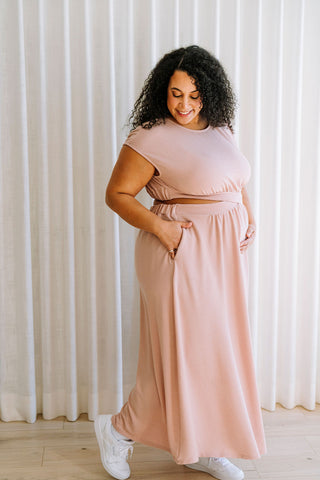 Robe longue JULIET - rose nordique