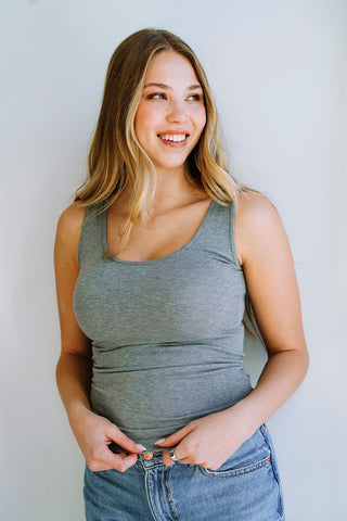 Camisole en bambou - gris foncé